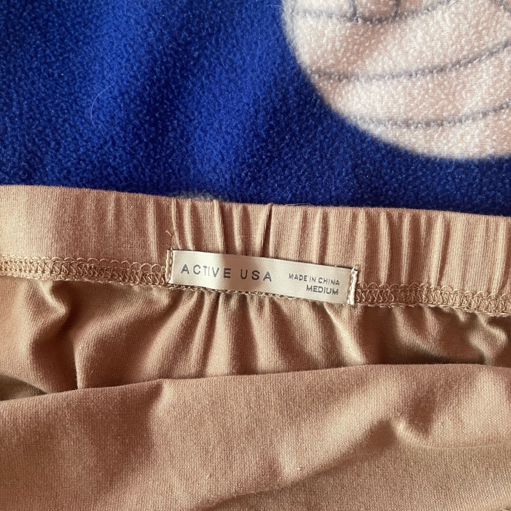 Tan strapless bodysuit